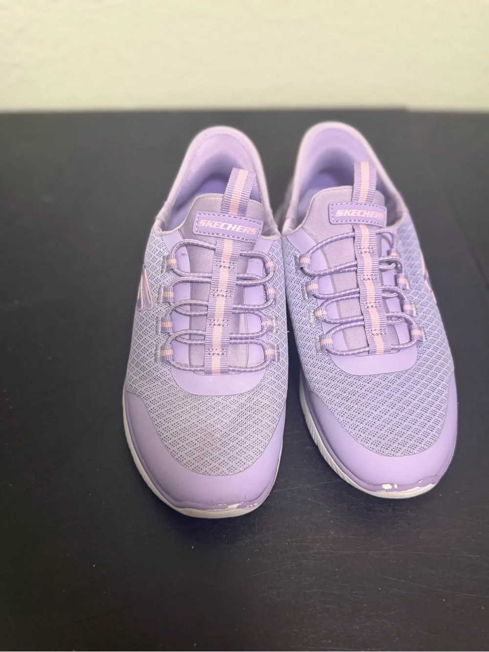 Skechers Girls' Lavender Mesh Slip-On Sneakers